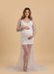 Kate Perles Broderie Maille Longue Robe de Grossesse pour Séance Photo - Kate Backdrop FR
