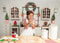 Kate Blanc Cuisine Noël Fenêtre Toile de fond pour la photographie - Kate Backdrop FR