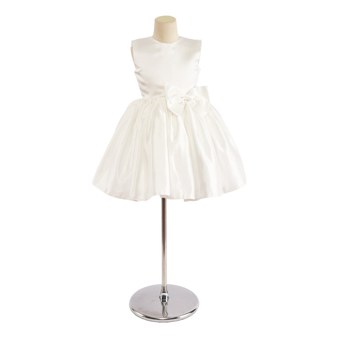 Kate Simple Nœud Blanc Robe pour Enfants - Kate Backdrop FR