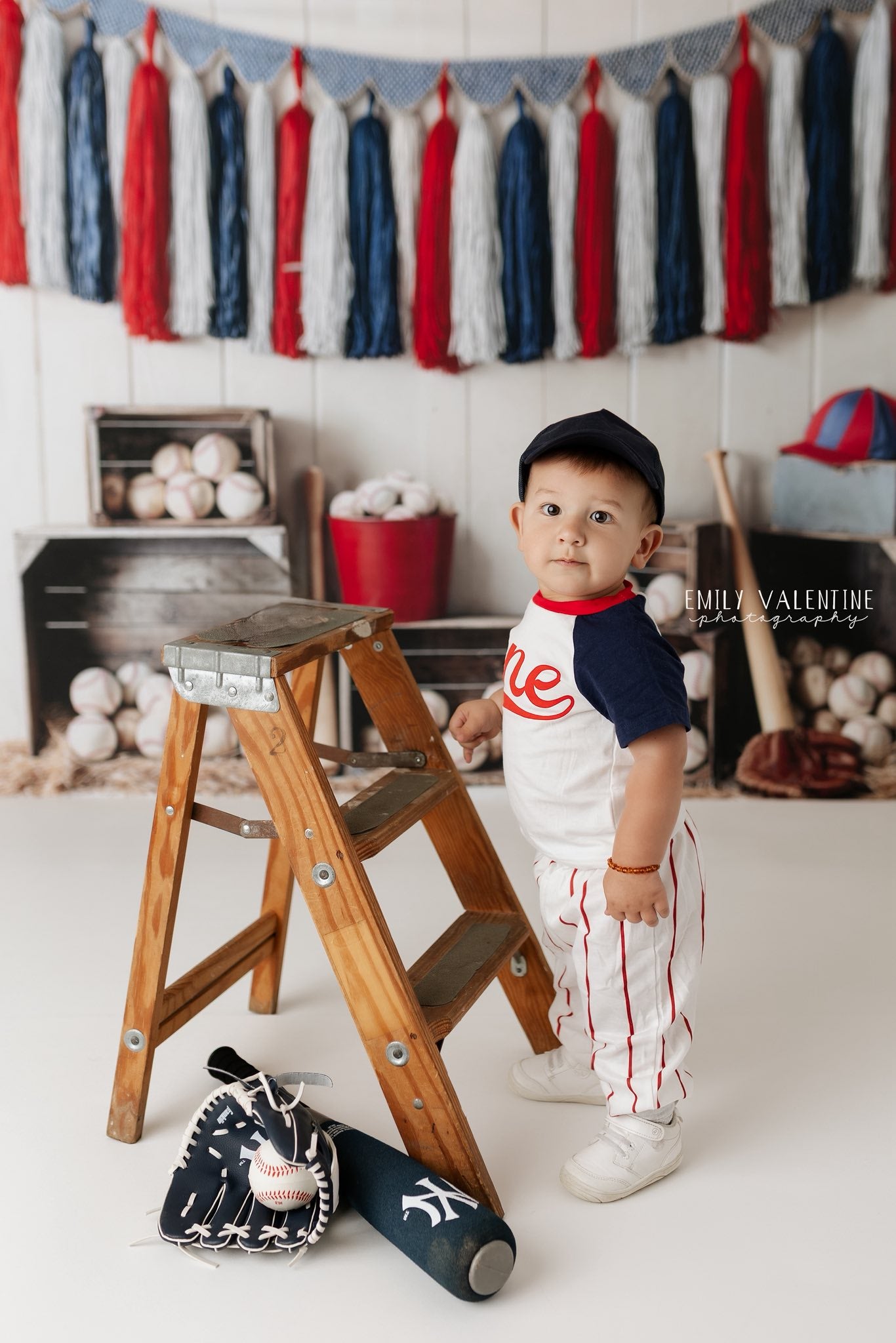 Kate Sport Baseball Caisses Rouge Bleu Toile de fond conçue par Emetselch