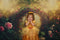 Kate Peinture Beaux-arts Arche Forêt Roses Toile de fond conçue par Mini MakeBelieve - Kate Backdrop FR