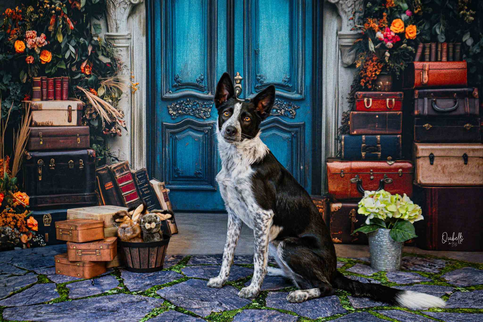 Kate Vintage Jardin enchanté Porte Bagages Toile de fond conçue par Patty Roberts
