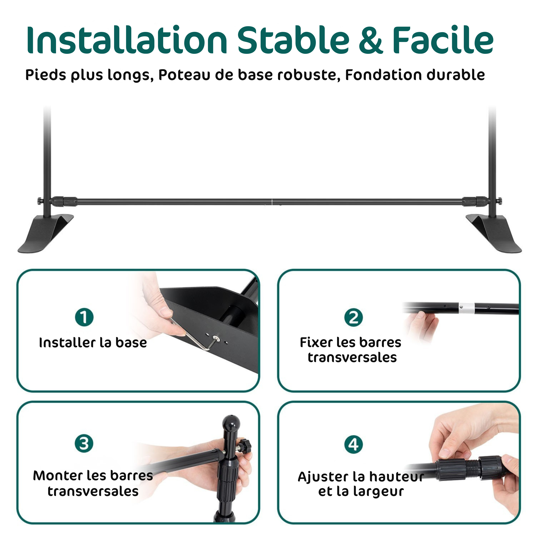 Kate Cadre Télescopique Équipement Ajustable Présentoir de fond photographique