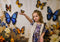 Kate Papillons Fleurs Jardin Mur Blanc Toile de fond conçue par Emetselch - Kate Backdrop FR