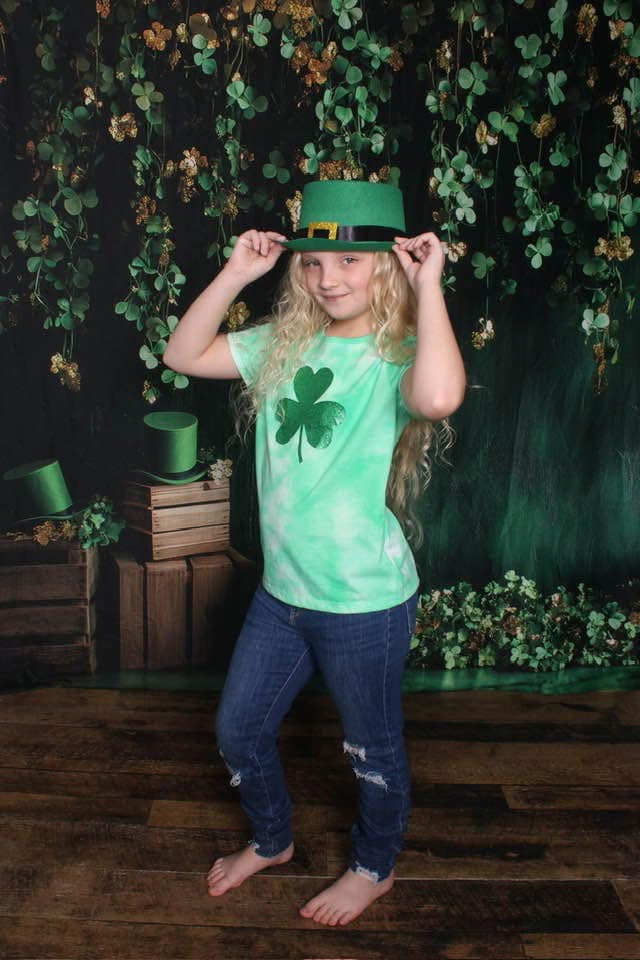 Kate Trèfle La Saint-Patrick Rustique Toile de fond conçue par Patty Roberts - Kate Backdrop FR