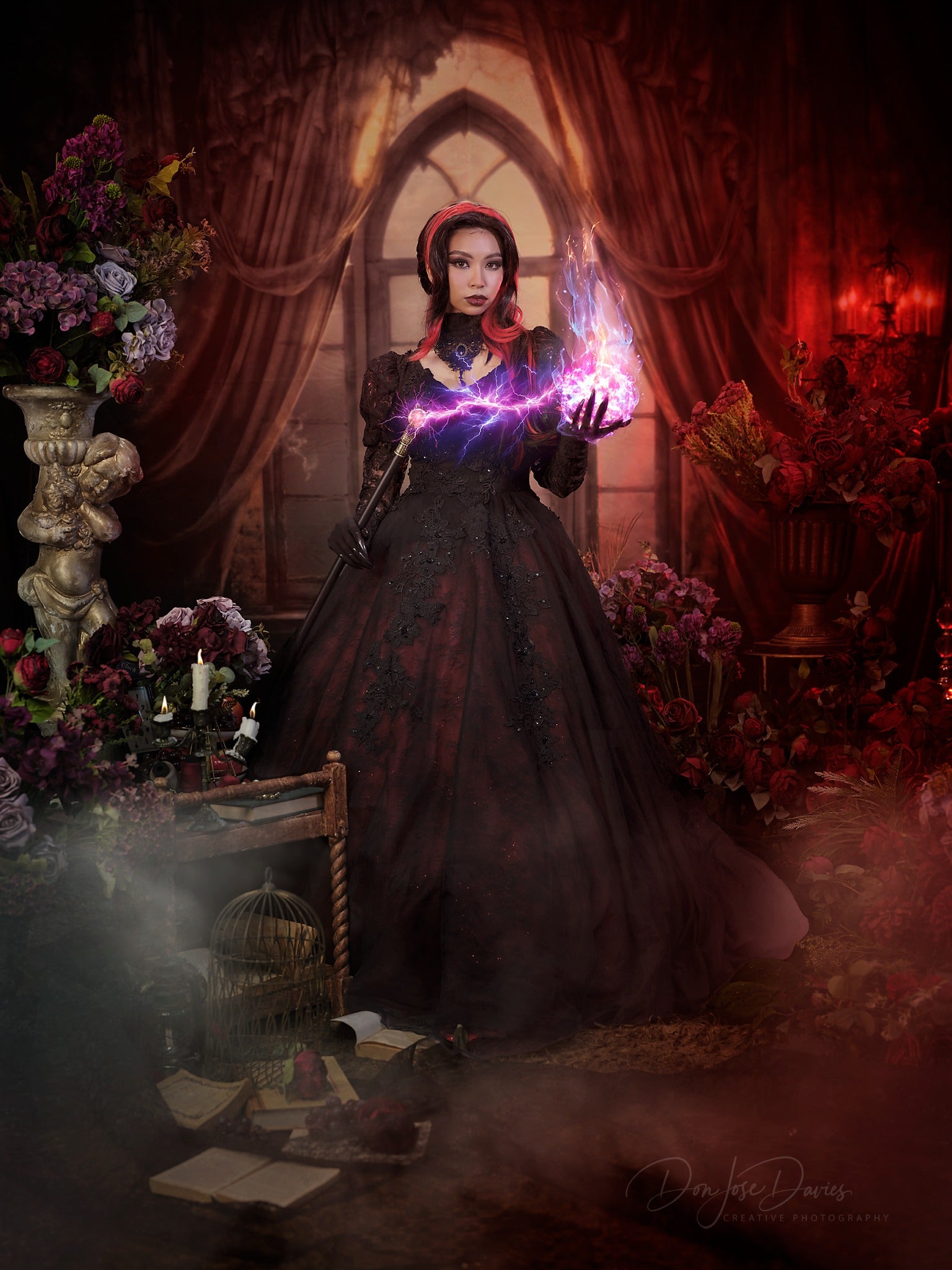 Kate Halloween Scène sombre Rideau Toile de fond conçue par Emetselch - Kate Backdrop FR
