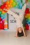 Kate Scolaire Ballons Crayons Livres Toile de fond conçue par Patty Roberts