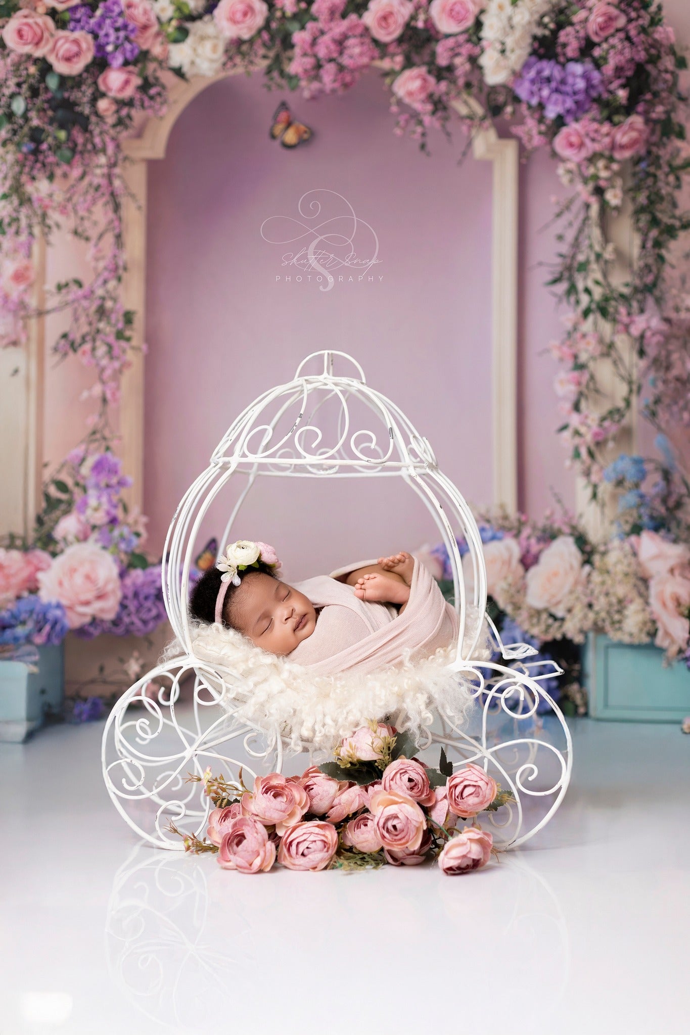 Kate Printemps Mariage Fleur Mur Rétro Rose Toile de fond conçue par Emetselch