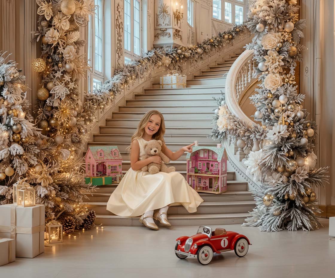 Kate Simple Champagne Robe pour Enfants - Kate Backdrop FR