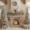 Kate Noël Cheminée Sapins Cadeaux Toile de fond conçue par Emetselch - Kate Backdrop FR