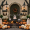 Kate Halloween Citrouilles Fantômes Chaudrons Toile de fond conçue par Mini MakeBelieve