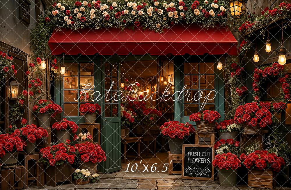 Kate Magasin Roses Rouge Vintage Toile de fond en Laine conçue par Emetselch