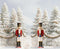 Kate Noël Casse-Noisette Sapins Neige Toile de fond en Laine conçue par Emetselch