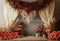 Kate Saint Valentin Fleurs Pampas Coeurs Toile de fond conçue par Emetselch