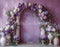 Kate Arc Floral Vases Violet Portrait Toile de fond en Laine conçue par Emetselch