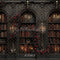 Kate Bibliothèque Gothique Roses Halloween Toile de fond conçue par Ashley Paul