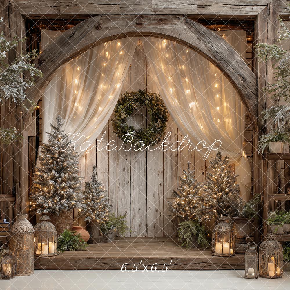 Kate Noël Arche Sapins Lumières Toile de fond conçue par Ashley Paul