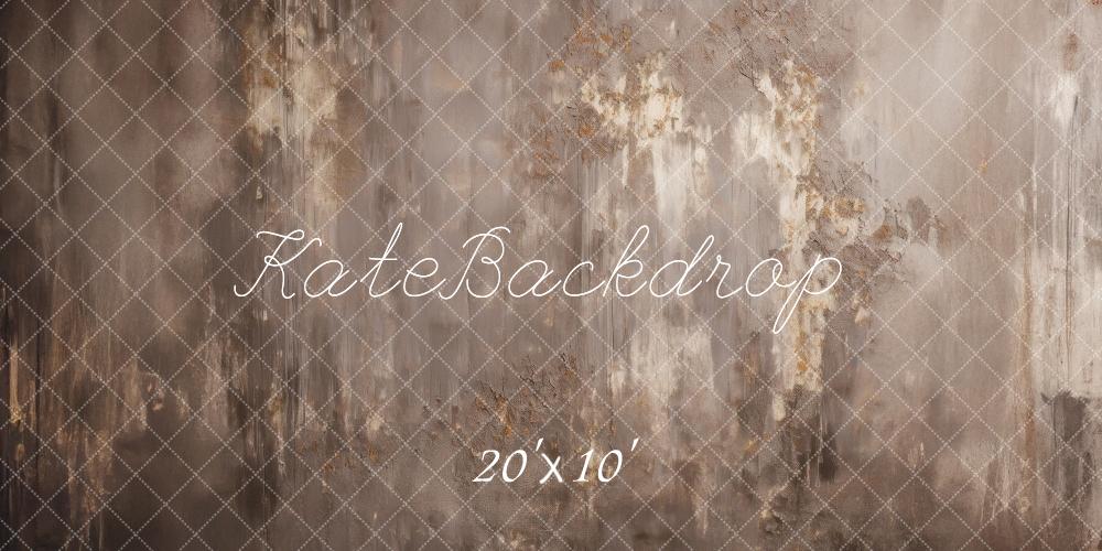 Kate Gris Marron Abstrait Mur Portrait Toile de fond conçue par Mandy Ringe - Kate Backdrop FR