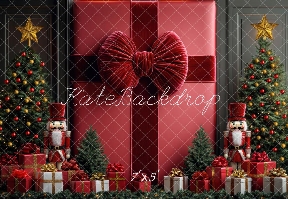 Kate Sapin de Noël Cadeaux Casse-Noisette Toile de fond conçue par Mini MakeBelieve