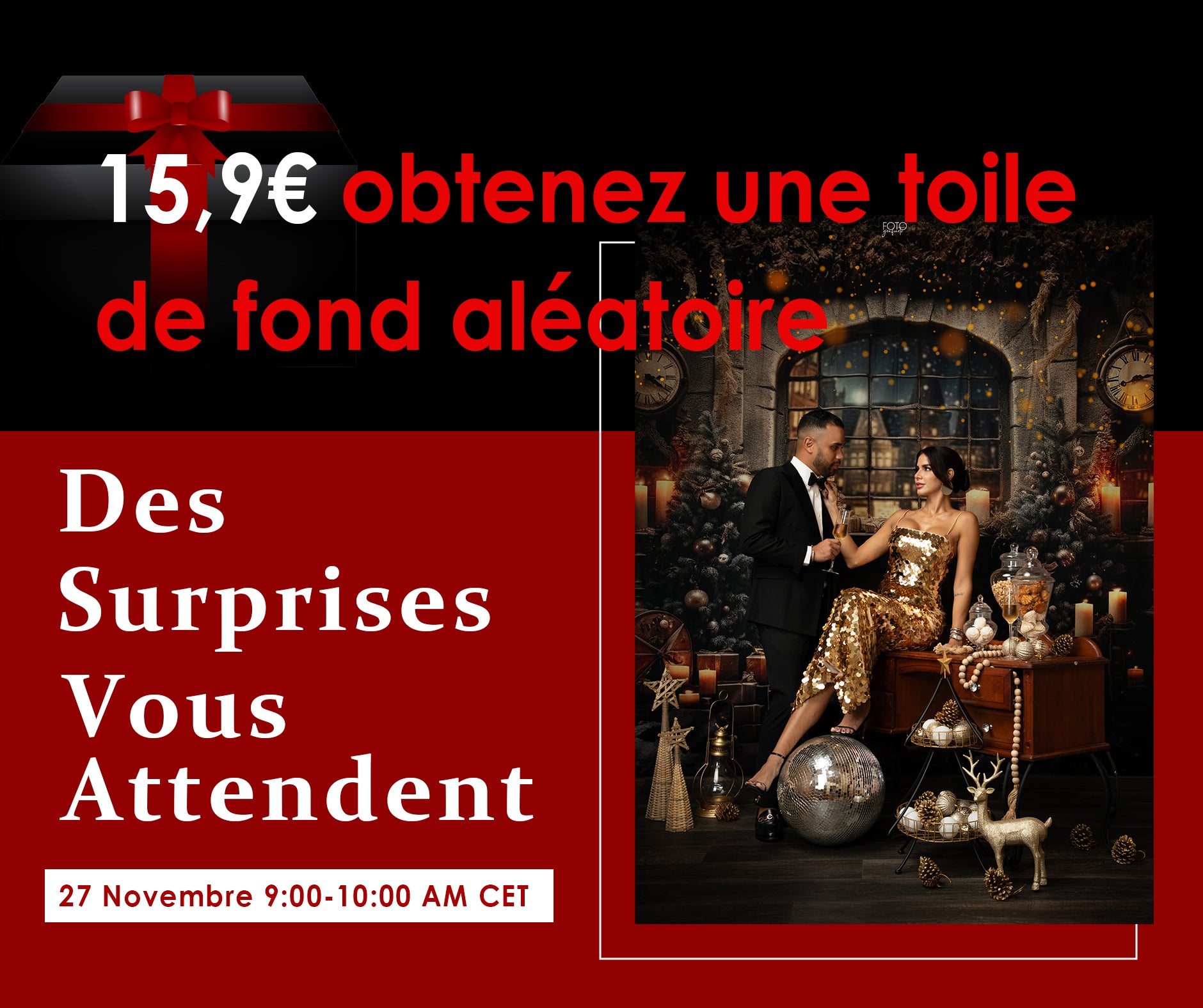 OFFRE SPÉCIALE avec LIVRAISON GRATUITE—(Heure d'ouverture: 9:00-10:00 AM CET 24&27 Nov.) - Kate Backdrop FR