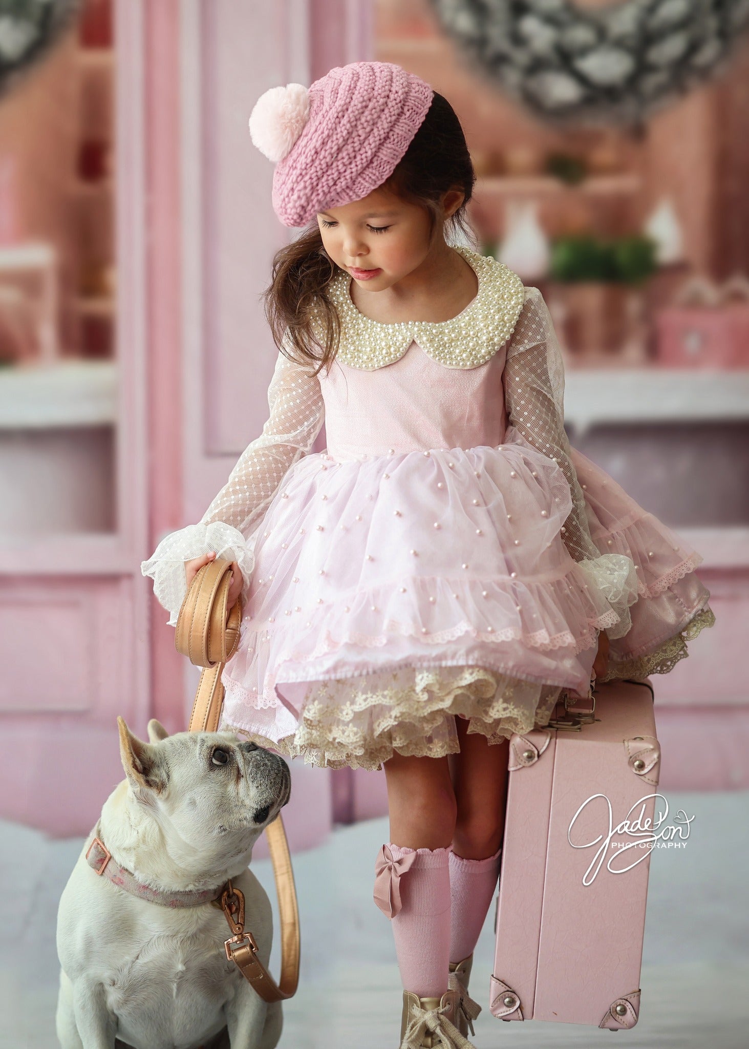 Kate Noël Boutique Rose Porte Toile de fond Conçu par Chain Photographie - Kate Backdrop FR