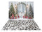 Kate Noël Arbres Neige Porte Toile de fond+Pavés Hiver Neige Sol Toile de fond - Kate Backdrop FR