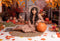 Kate Automne Porte Citrouilles Mur de briques Toile de fond conçue par Emetselch - Kate Backdrop FR