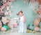 Kate Vert Pâques Fleurs Œufs Toile de fond conçue par Patty Robert - Kate Backdrop FR
