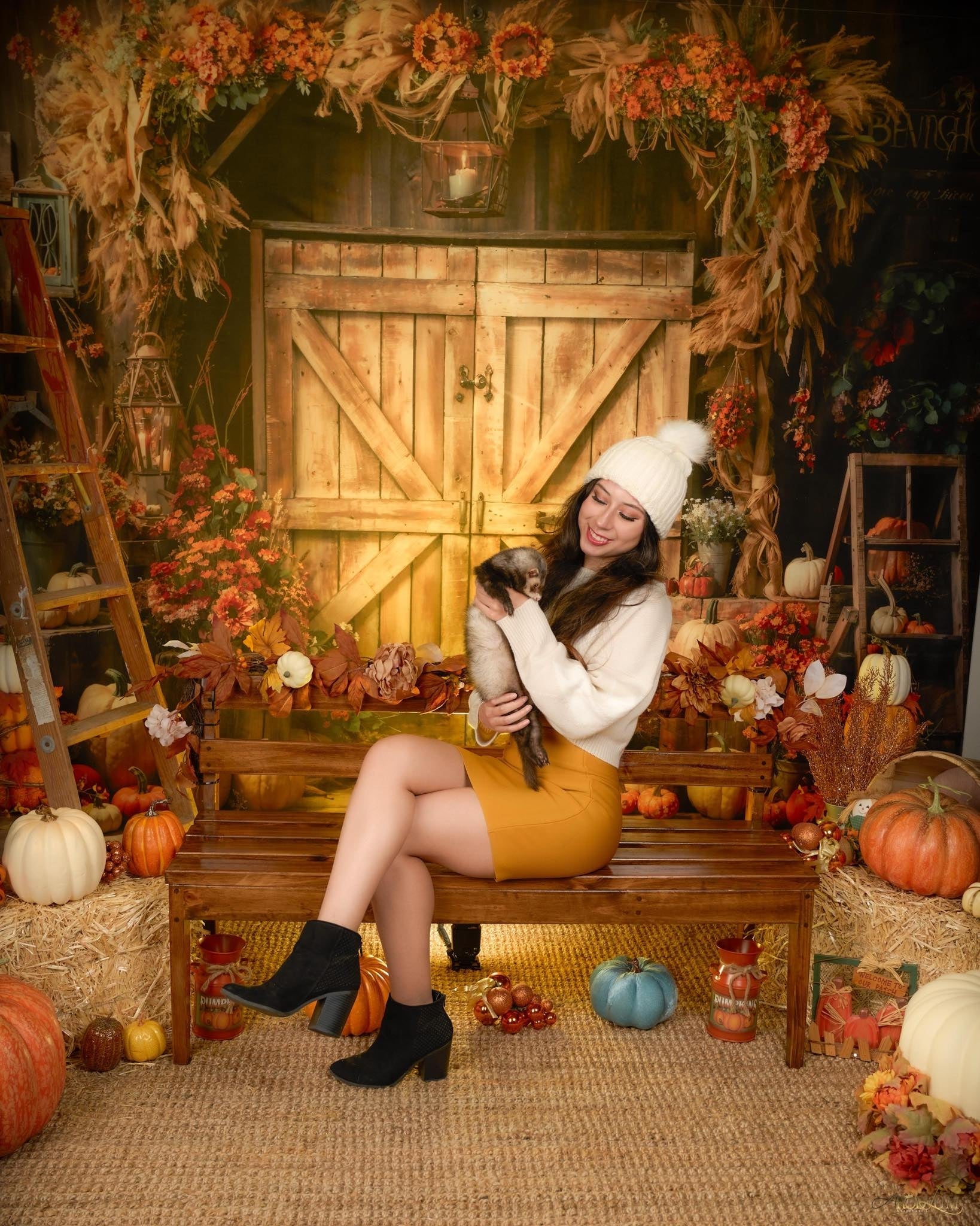 Kate Automne Grange Citrouilles Porte Toile de fond conçu par Emetselch - Kate Backdrop FR