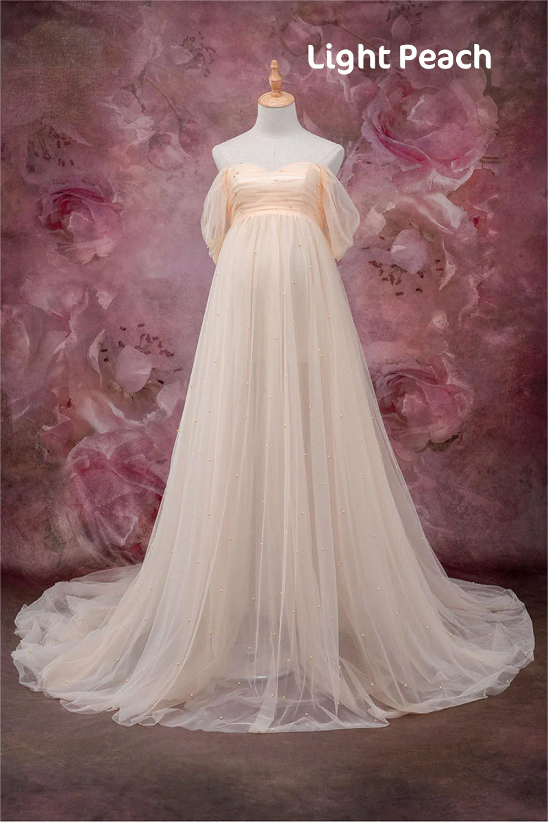 Kate Maille Sans bretelles Longue Robe de Grossesse pour Séance Photo - Kate Backdrop FR