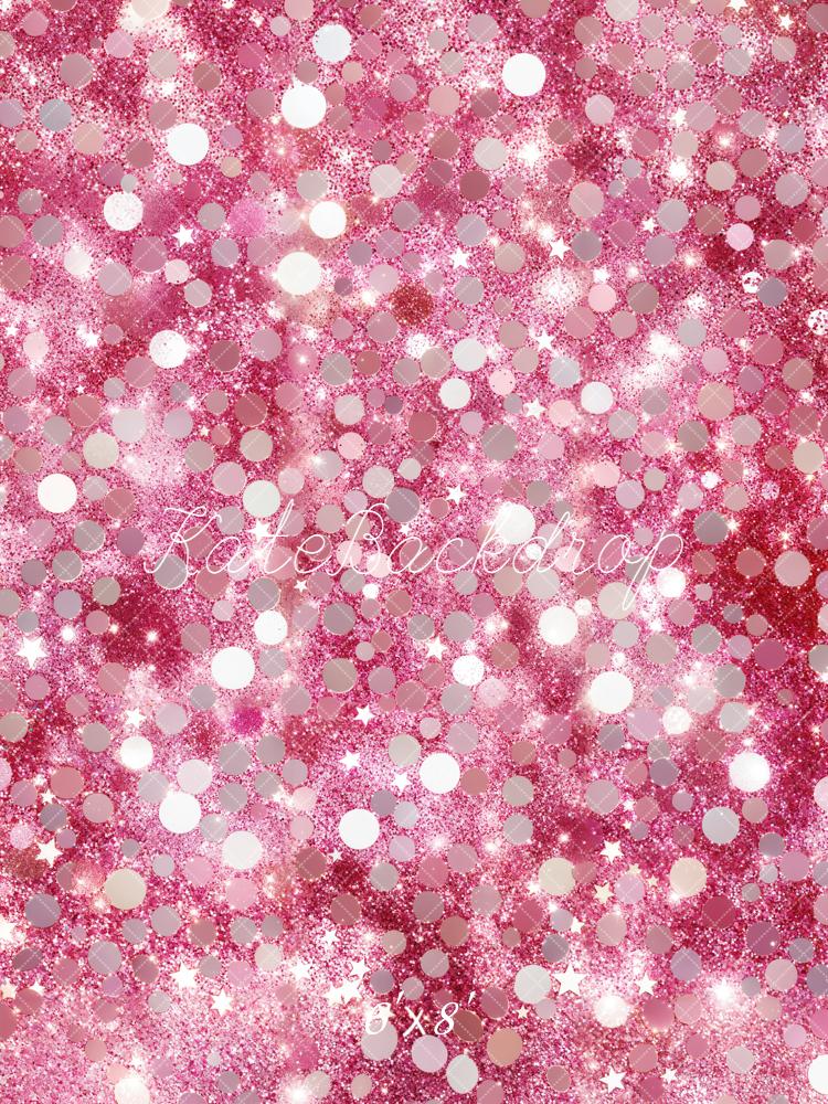 Kate Fête Rose Paillettes Bokeh Toile de fond en Laine conçue par Emetselch