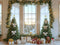 Kate Noël Fenêtre Arbres Cadeaux Blanc Toile de fond conçue par Mini MakeBelieve - Kate Backdrop FR