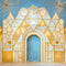 Kate Château Princesse Arche Or Bleu Toile de fond conçue par Mini MakeBelieve