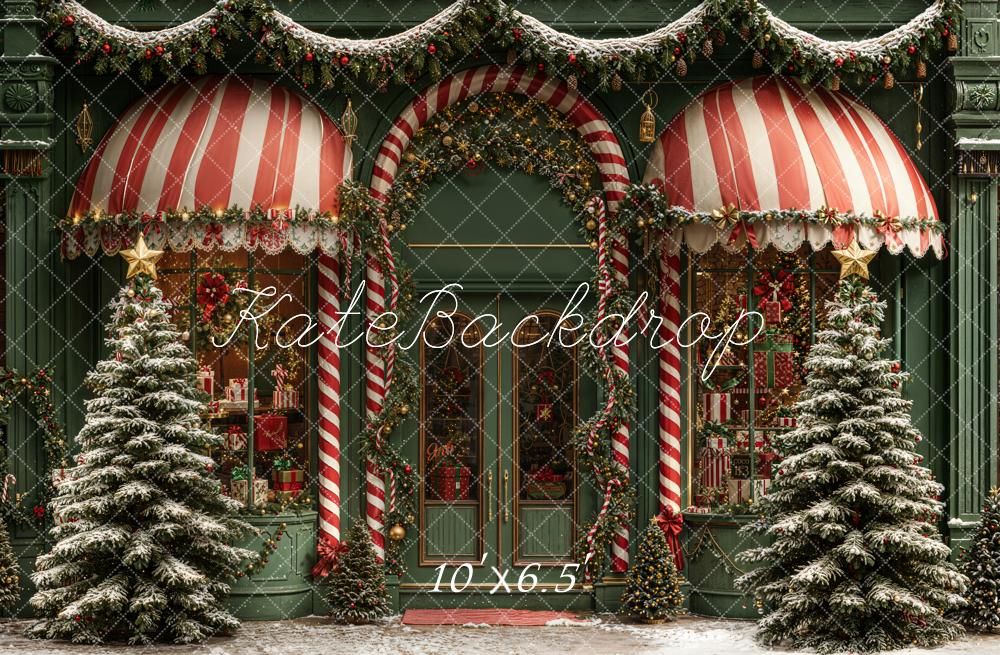 Kate Noël Boutique Sapins Porte Toile de fond en Laine conçue par Emetselch - Kate Backdrop FR