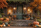Kate Automne Maison Citrouilles Lumière Toile de fond conçue par Emetselch - Kate Backdrop FR