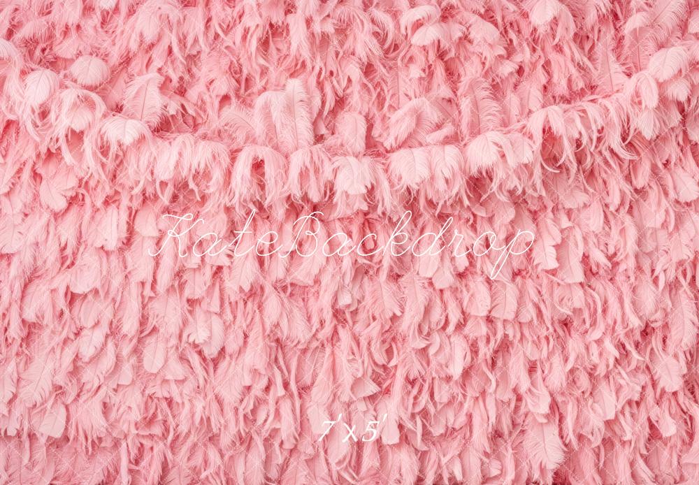 Kate Plumes Texture Rose Doux Toile de fond conçue par Patty Roberts - Kate Backdrop FR