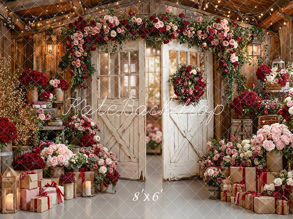 Kate Floral Porte Lanternes Cadeaux Toile de fond en Polar conçue par Emetselch