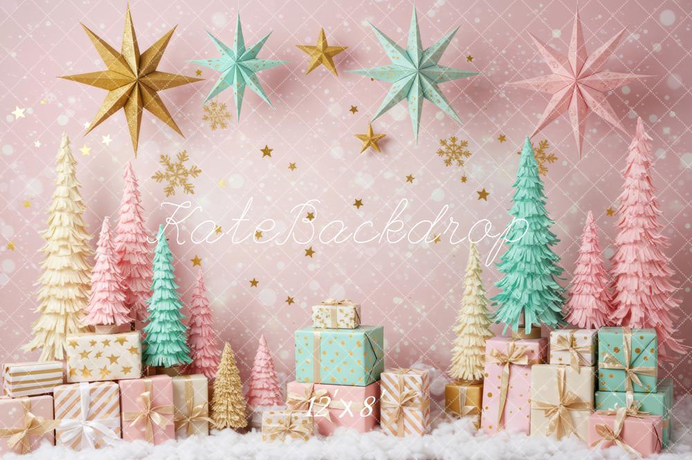 Kate Noël Étoiles Arbres Cadeaux Toile de fond en Polar conçue par Patty Roberts