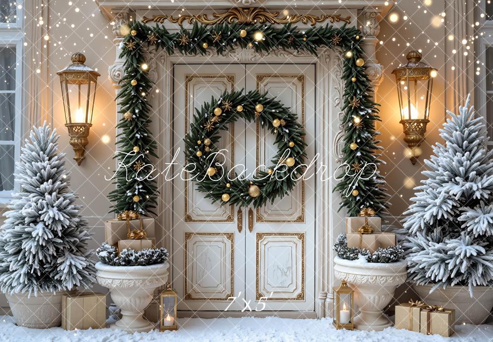 Kate Noël Porte Lumière Sapin Toile de fond conçue par Mini MakeBelieve