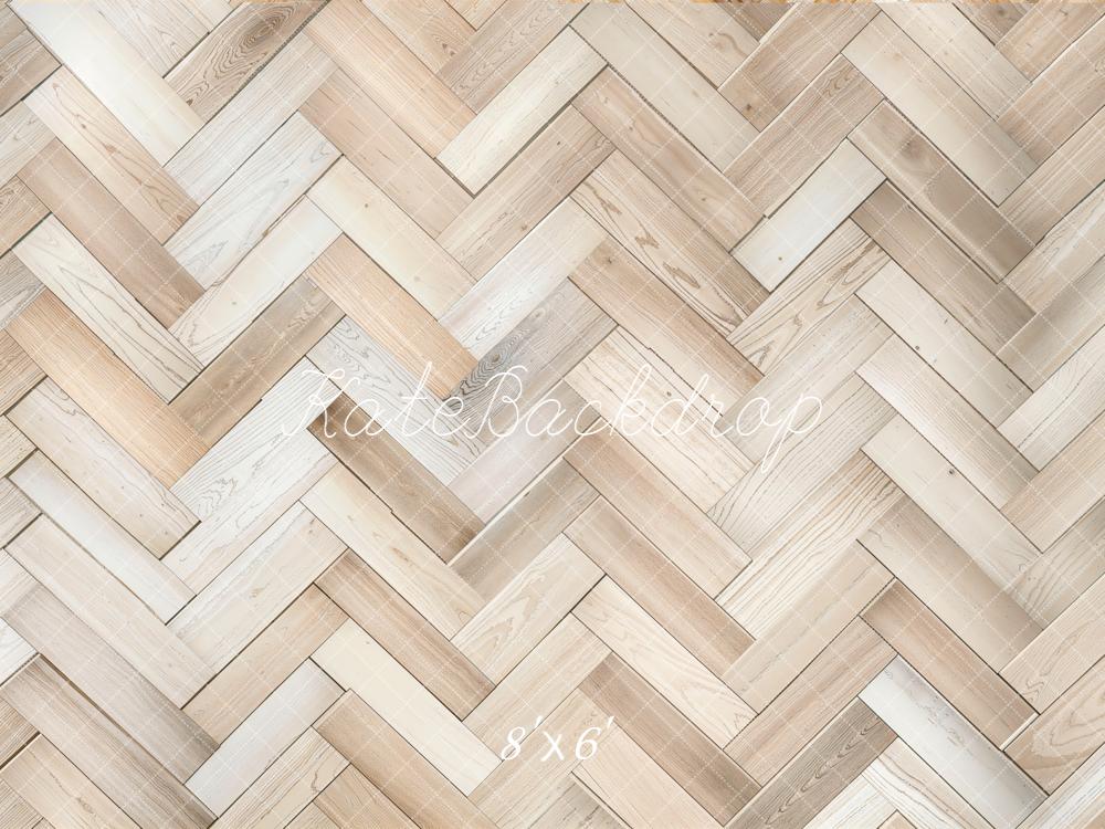 Kate Bois Parquet Clair Texture Sol Toile de fond conçue par kate image - Kate Backdrop FR