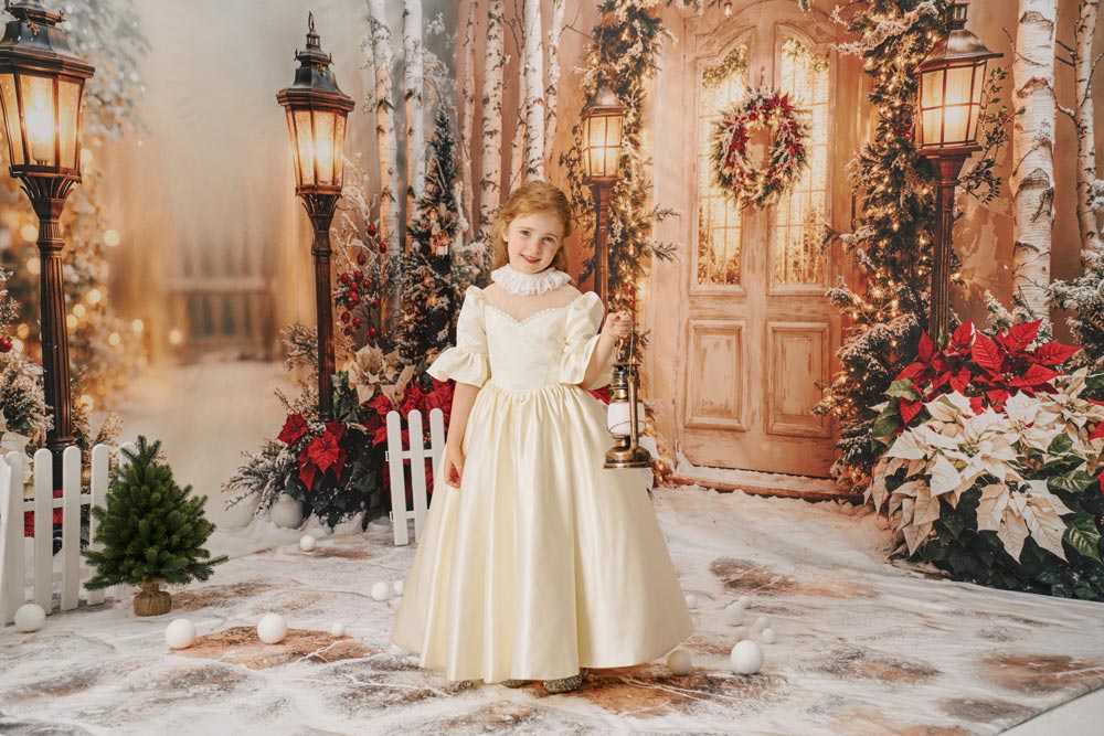 Kate Noël Porte Lumière Fleurs Neige Arbres Ensemble de chambre