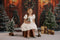 Kate Sapin de Noël Maison Neige Lumière Toile de fond conçue par Emetselch