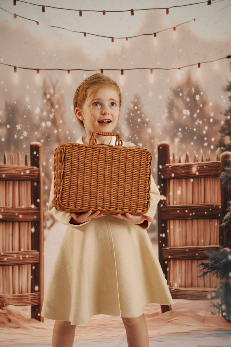 Kate Hiver Neige Portail Noël Lumière Toile de fond conçue par Emetselch - Kate Backdrop FR