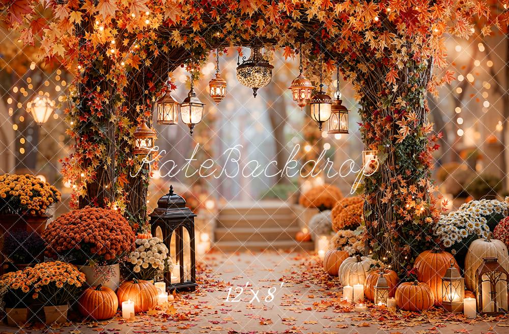 Kate Automne Arche Feuilles Lumières Toile de fond conçue par Emetselch