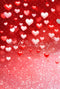 Kate Saint Valentin Cœurs Paillettes Rouge Toile de fond en Laine conçue par Emetselch
