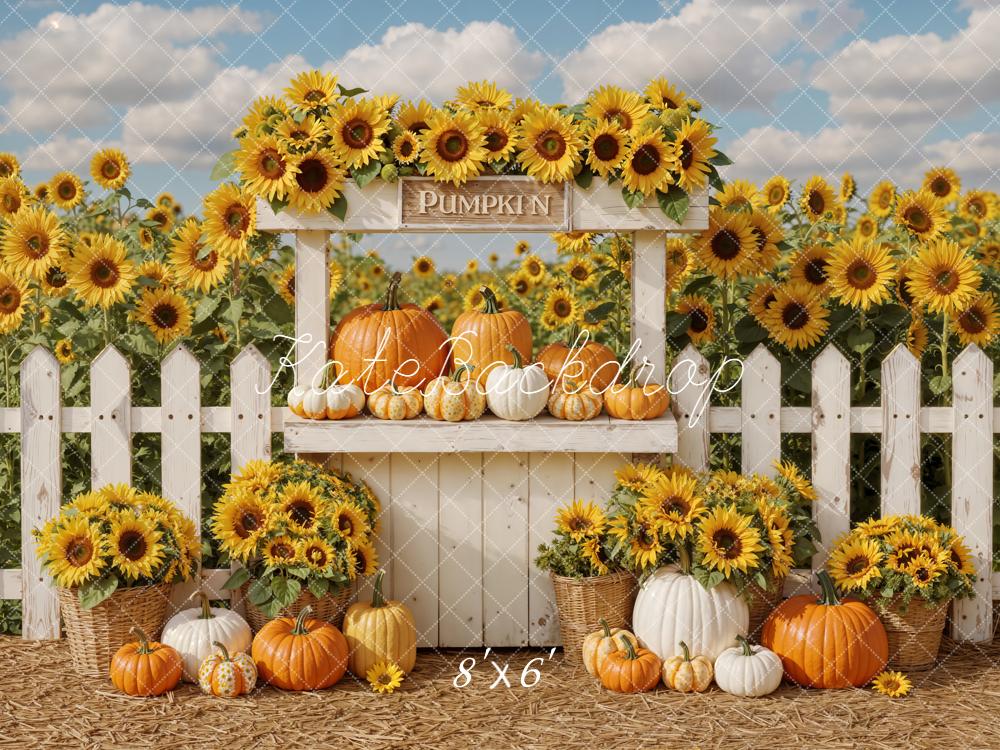 Kate Automne Tournesols Citrouilles Stand Toile de fond conçue par Emetselch - Kate Backdrop FR