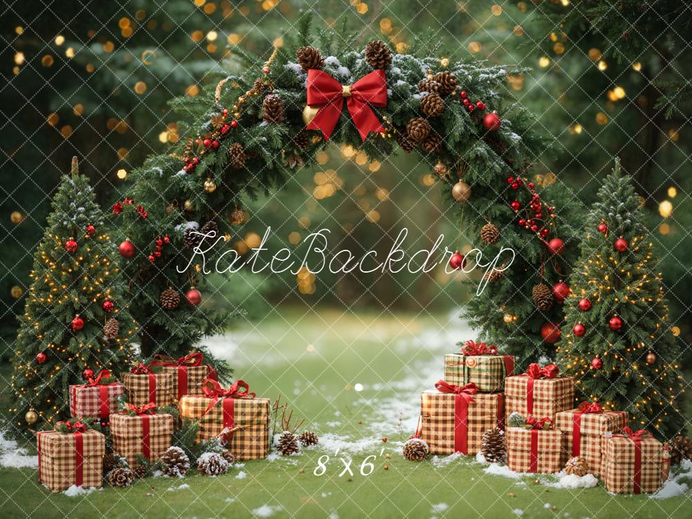 Kate Noël Arche Sapins Cadeaux Toile de fond conçue par Emetselch - Kate Backdrop FR