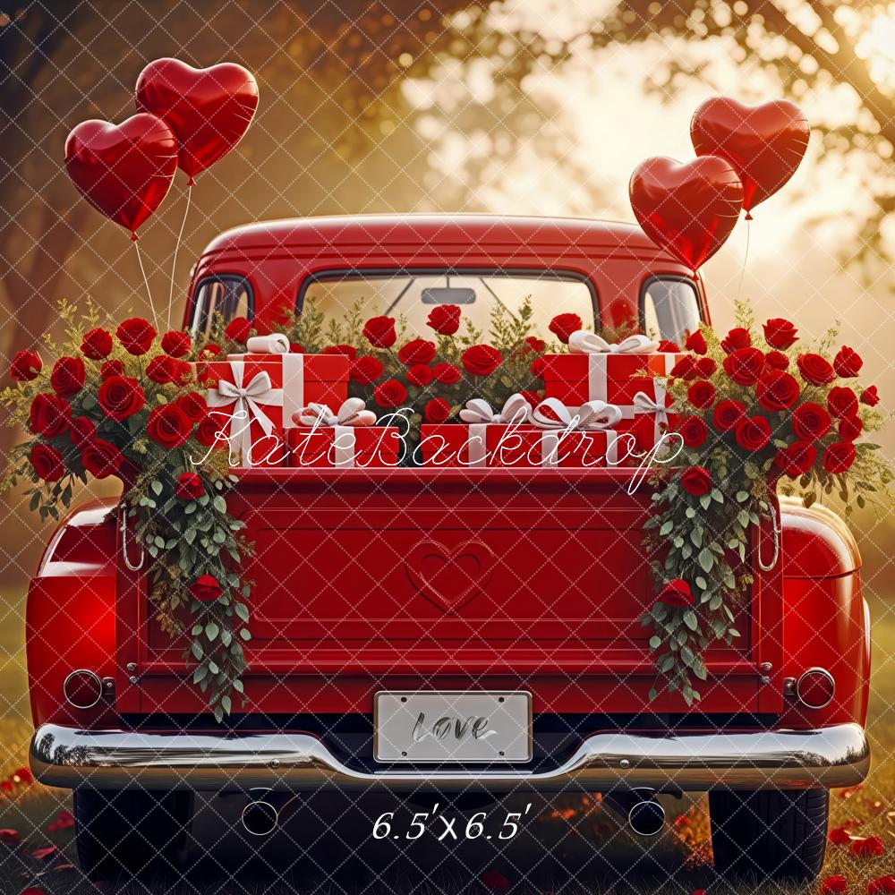 Kate Saint Valentin Camion Fleurs Ballons Cadeaux Toile de fond conçue par Patty Roberts