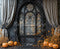 Kate Halloween Fenêtre Citrouilles Rideaux Toile de fond en Laine conçue par Emetselch - Kate Backdrop FR
