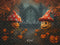 Kate Halloween Citrouilles Champignons Portail Toile de fond conçue par Emetselch